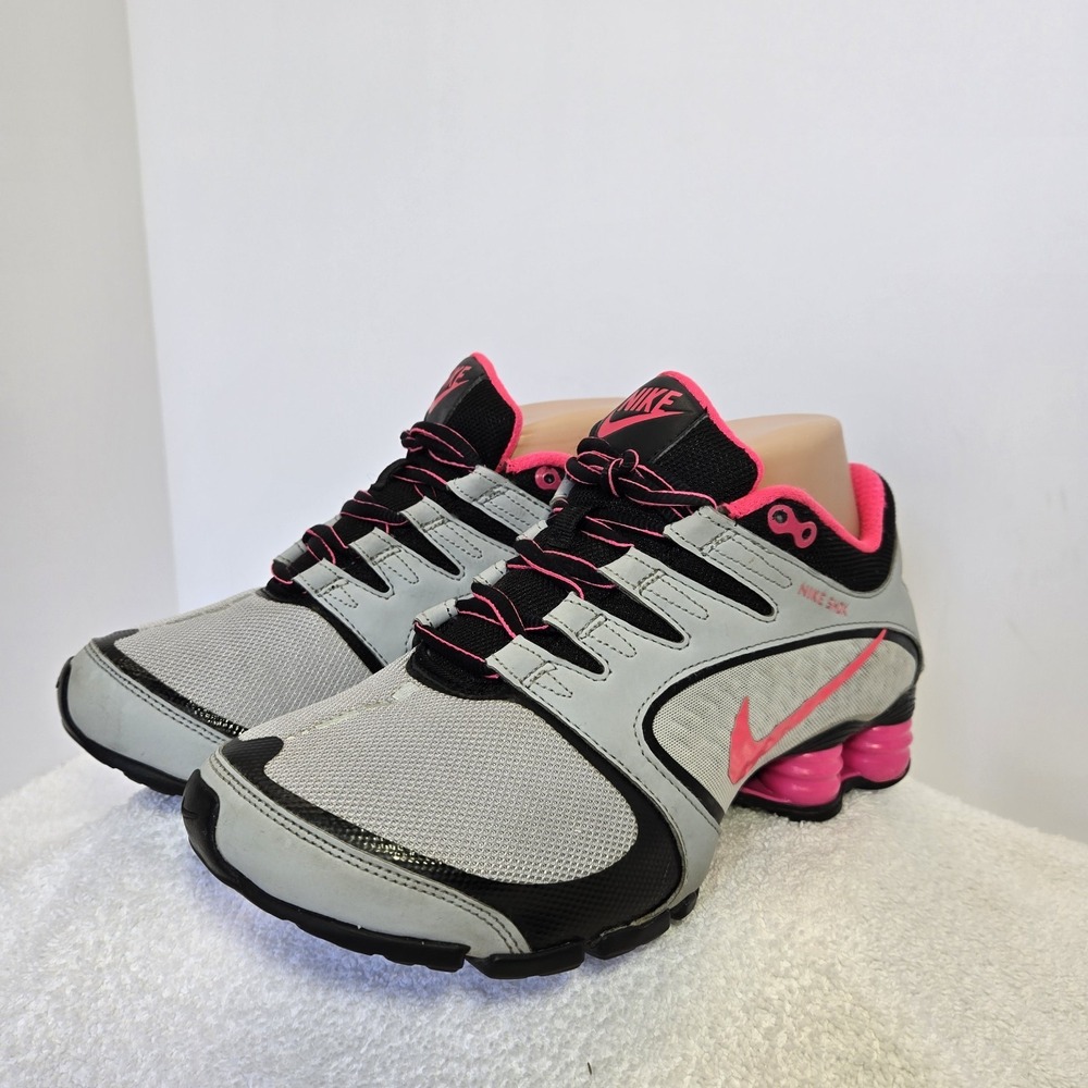 Nike Shox Vaeda Womens Wolf Grey Pink Running Shoes Sneakers 678632-006 Size 7.5